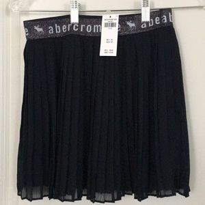 Abercrombie Kids Navy chiffon pleated skirt